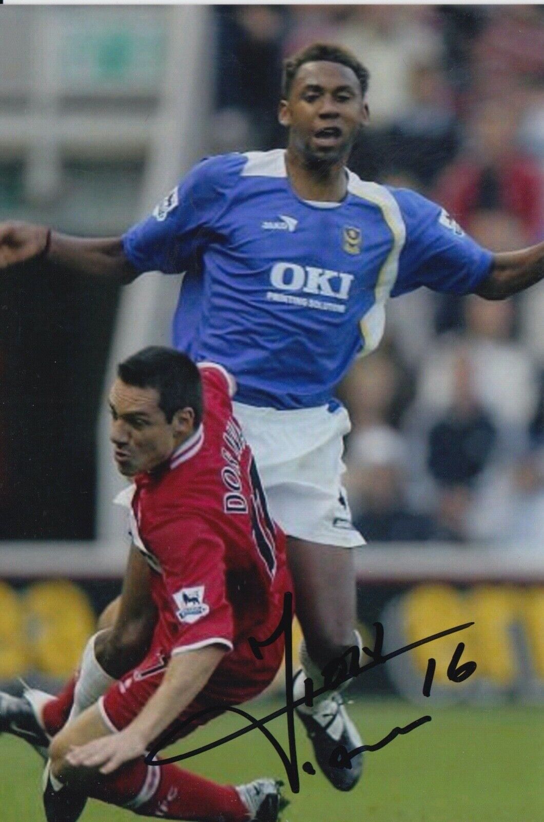 JHON VIAFARA HAND SIGNED 6X4 Photo Poster painting - FOOTBALL AUTOGRAPH - PORTSMOUTH.