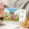 Yak Diamond Art Monthly Flip Tabletop Calendar January 2027 - December 2028 Small Desktop Calendar Planner 24 Months for Living Room Bedroom Office Desk Gift Giving