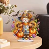 Diamond Painting Halloween Autumn Scarecrow Table Top Ornament Kits for Home Office Decor