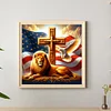 (40*40cm)Lion Flag - Full Round Drill Diamond Painting