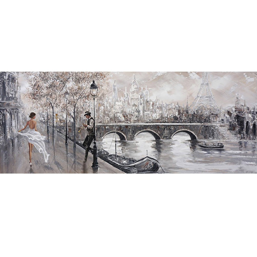 Oil Scenery 70*30cm(canvas) full round drill diamond painting