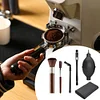 6 Pieces Coffee Brush Set Cleaning Brush Towel Set for Coffee Machine Group Head