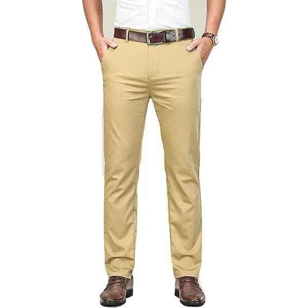 TimelessFlex - Men's High Stretch Straight Fit PTimelessFlex &ndash; Men&rsquo;s High Stretch Straight Fit Pantsants, Lightweight Pants Business Casual Work Trousers Straight 30 Regular Blue