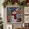 Snow Man 11CT 3 Strands DIY Stamped Cross Stitch Kit for Adults 45x45cm