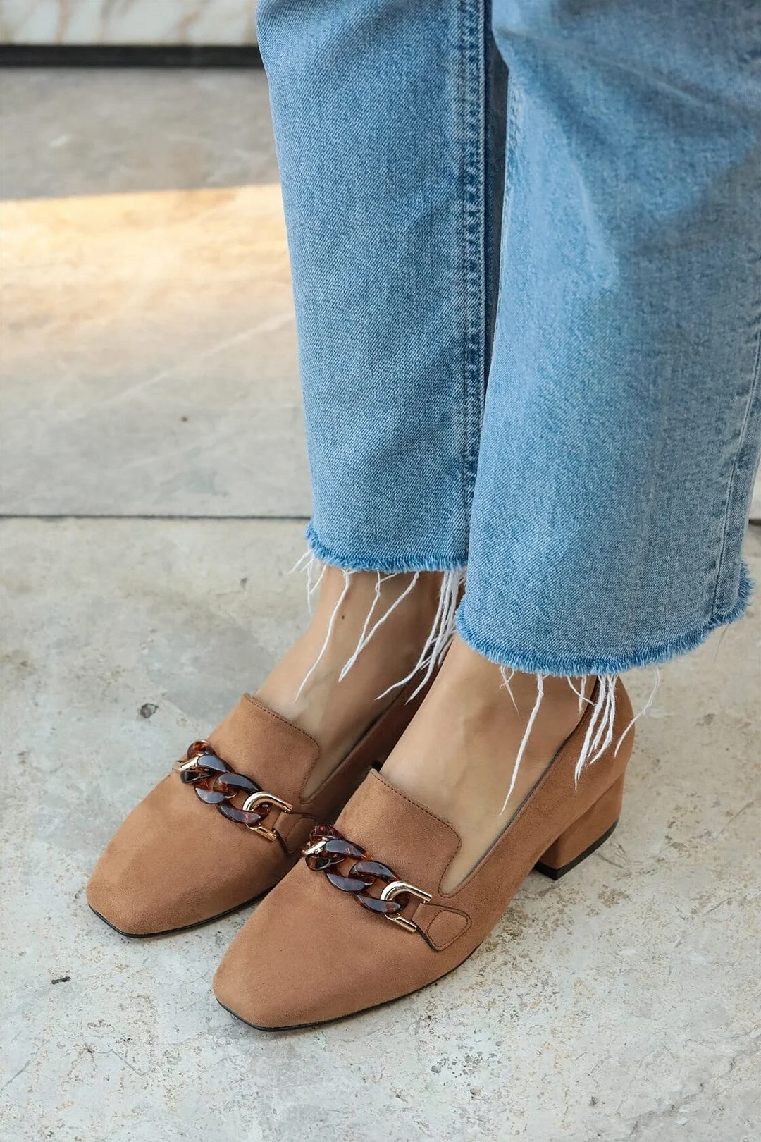 Mio Gusto Brand Magnolia Black, Navy Blue, Tan, gray Color 3Cm Short heel high quality Women 's Shoes , shoes for women 2020 , designer shoes , ladies flat shoes , shoes for women 2021