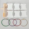 Cross Stitch Floss Bobbin Organizer Kit - 100 Bobbins, Jump Rings, Mini Bobbin Winder & Blank Labels tapestrymarket