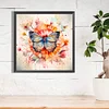 Diamond Painting -DIY Round Drill Butterfly on A Flower(40x40cm)