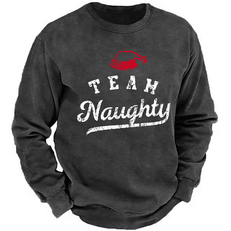 Team Naughty Funny Christmas Sweatshirt