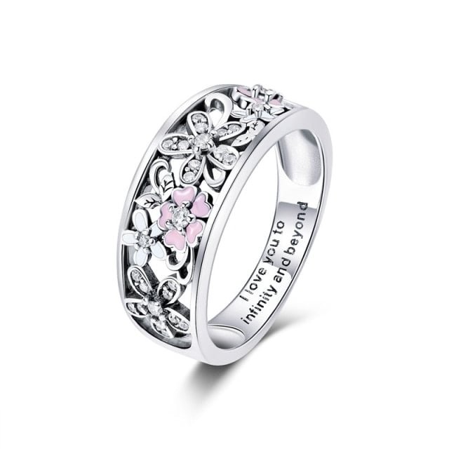 YOY-925 Sterling Silver Petals of Love Sweet Clover Rings