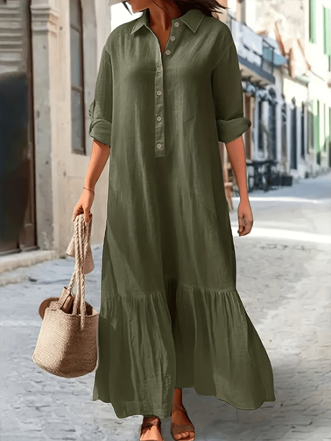 Women's Solid Color Simple Casual Resort Dress