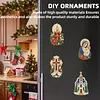 10PCS DIY Pearl Diamond Painting Christmas Fridge Magnets, Sparkling Rhinestone Refrigerator Magnet Craft Kit for Home Decor & Gifts