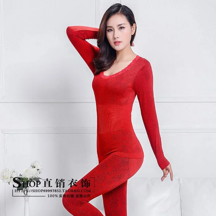 Thermal Underwear Women O-Neck Lace Thin Soft Warm Simple Abdomen Slim Tight Womens All-match Solid Breathable Cotton Trendy