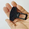 2Pcs Car Seat Belt Clip Extender Bling Car Seat Belt Tongue (Black Diamond)