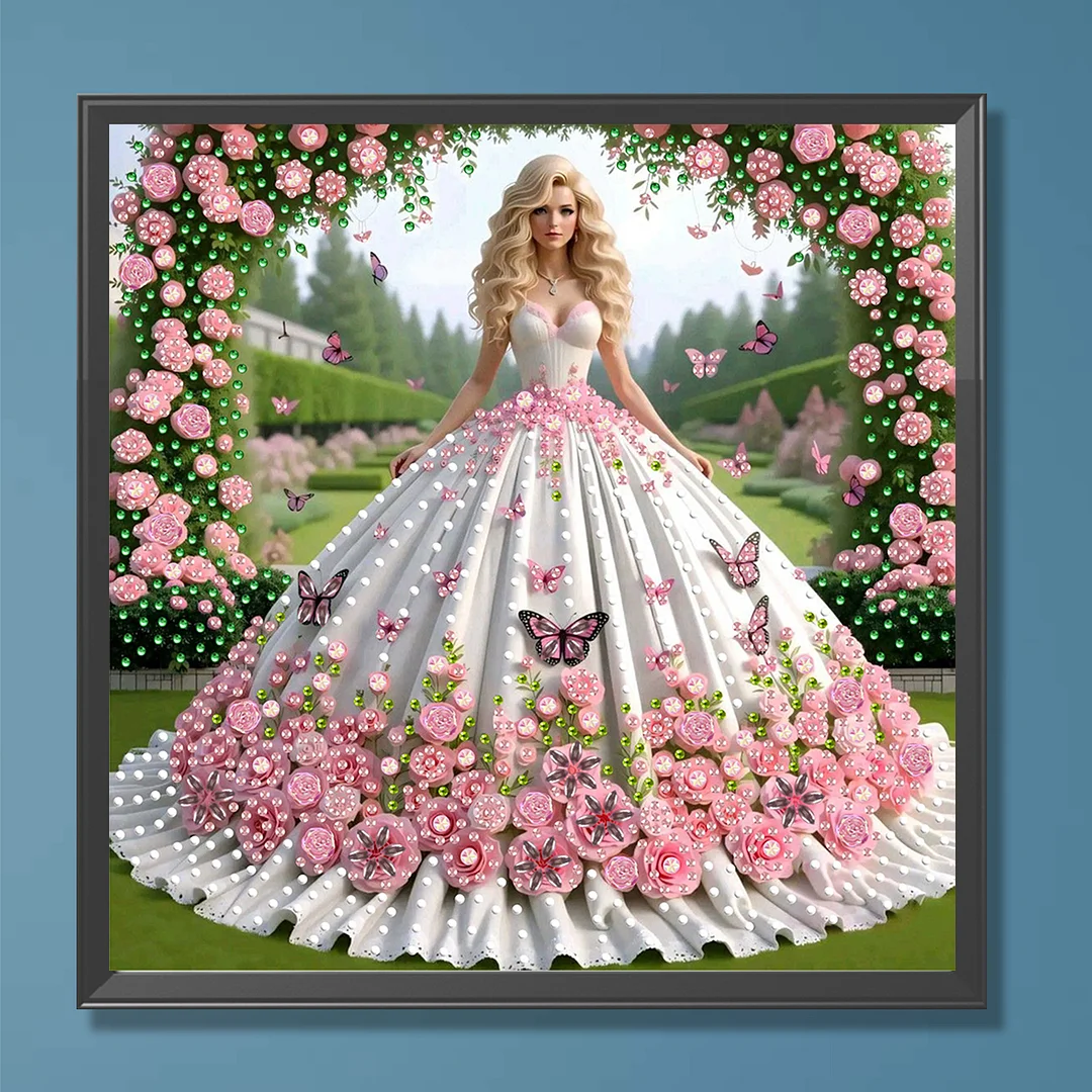 Diamond Painting - Partial Special Shaped Drill - Floral Bride(Canvas|30x30cm)