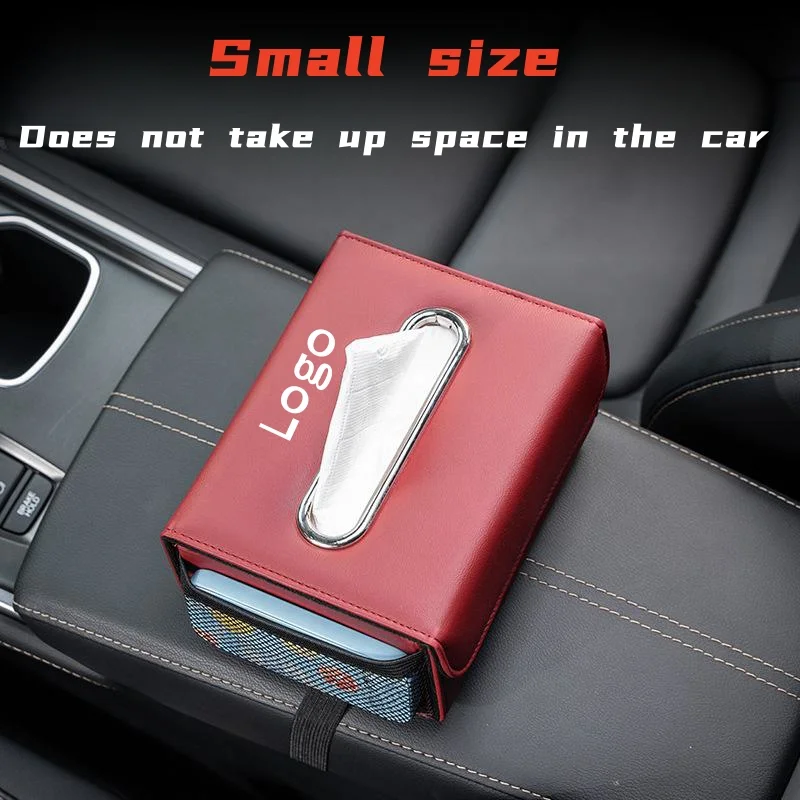 Car multifunctional folding tissue box