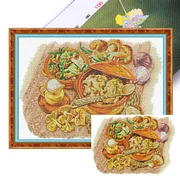 継色紙 Joysunday 14CT Stamped Cross Stitch - Assorted Mushrooms (55
