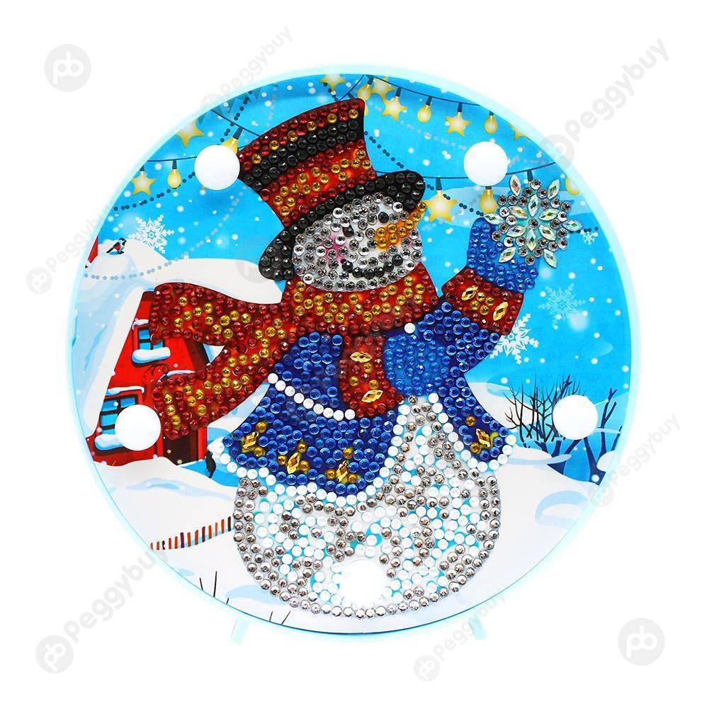 

Snowman-DIY Creative Diamond LED Lamp, 501 Original