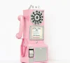 Decorative Telephones Model Retro Wall Mounted Phone Decoration Antique Vintage Rotary Dial Office Phone Ornament 