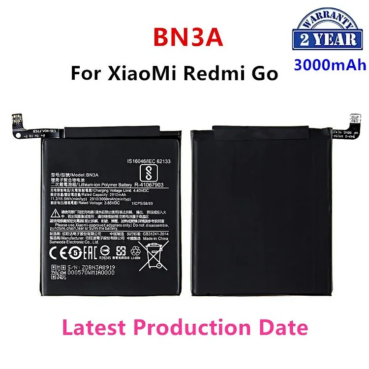 100% Orginal BN3A 3000mAh Battery For Xiaomi  Redmi Go BN3A High Quality Phone Replacement Batteries