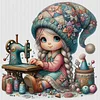 Sewing Gnome - 11CT Stamped Cross Stitch - 50*50cm