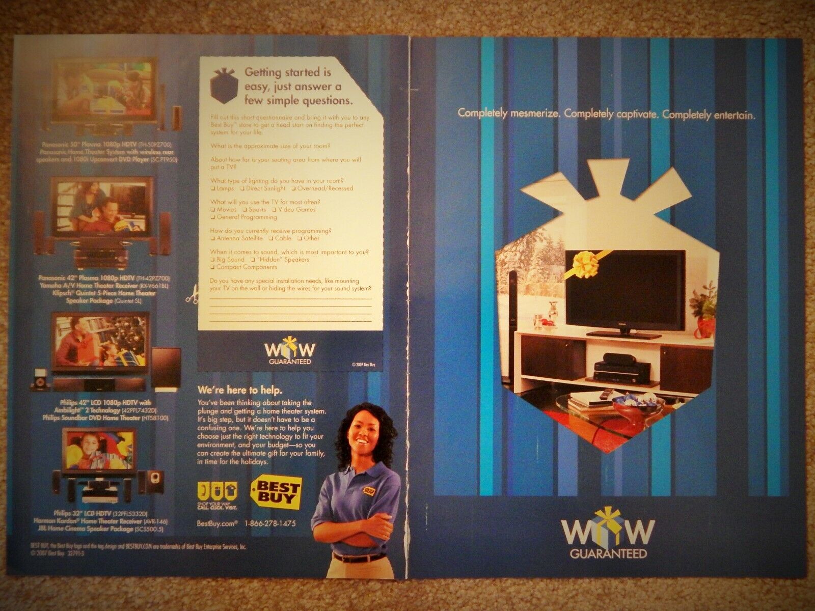 BEST BUY ENTERTAINMENT PRODUCTS 2007 VTG Photo Poster painting AD, RARE EPHEMERA