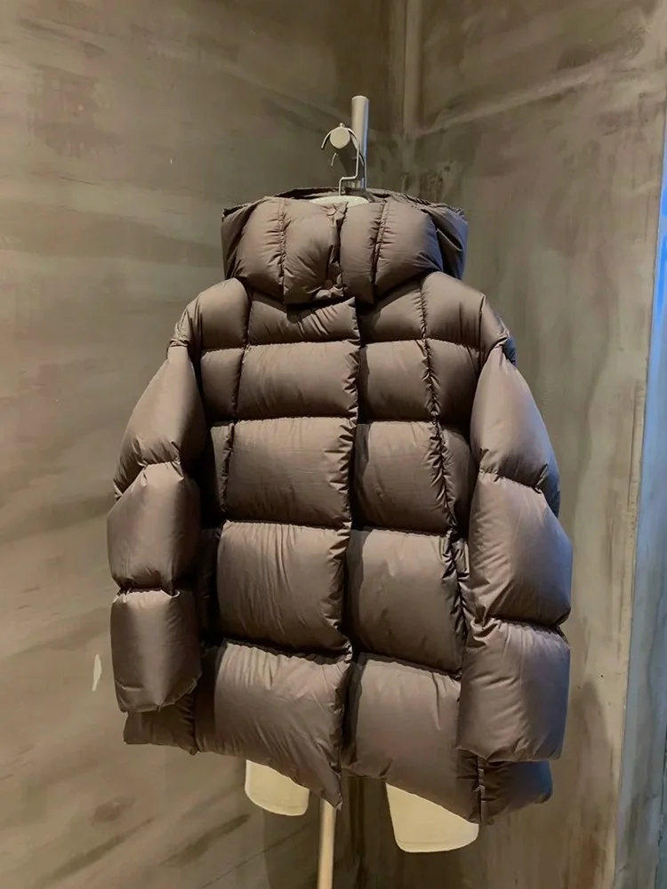 Toloer Advanced Sense Plus 90 White Duck Down Down Jacket Female 2024 Autumn And Winter New Short Hoodie Station Loose Coat Tide-Outfit Ideas