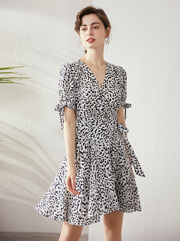 Silk Dress Leopard Print Dazzling Style