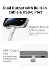Mangotek 4.95mm Ultra-Thin Magnetic Charging Treasure With Built-In Cable Suitable For Apple Ultra-Thin Portable Mobile Power Bank