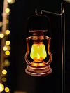 Solar Retro Kerosene Lamp Built-In Battery Light Courtyard Garden Decor (Copper)