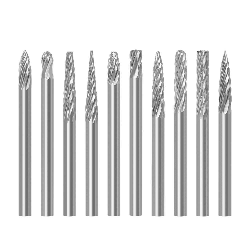 

10pcs Milling Rotary Burr Cutter Carbide Electric Grinding Drill Bit Set, 501 Original