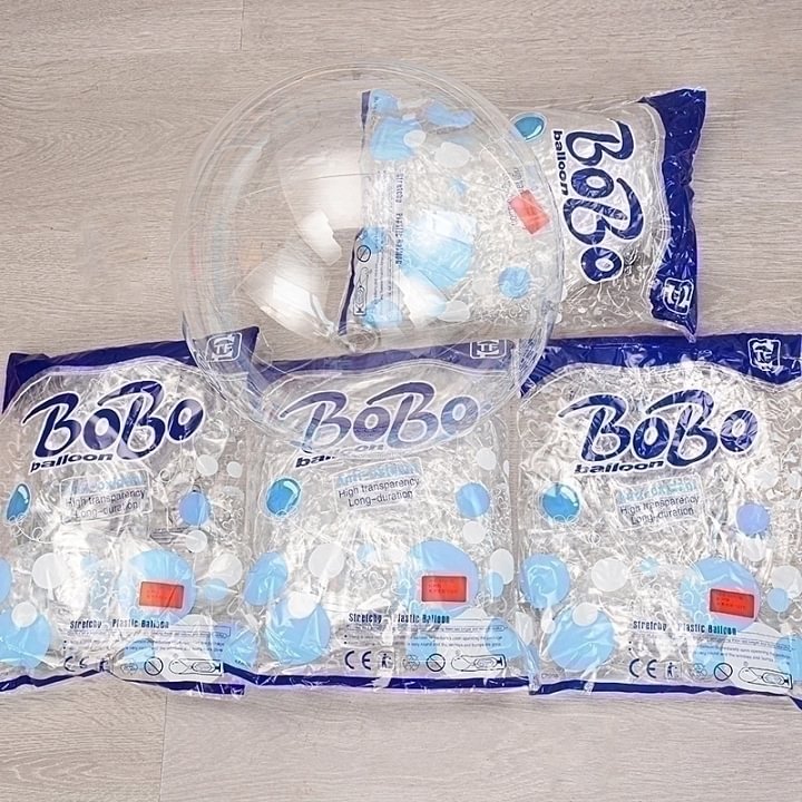 Stretch Free Round Bobo Party Decoration Transparent Balloon Set