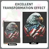 American Flag Eagle Full DIY 5D Round Drill Diamond Kits d&rsquo;art pour adultes/d&eacute;butants id&eacute;es cadeaux d&eacute;coration murale maison Diamond dots peintures arts illustr&eacute;es Artisanat en diamant Cristal Strass 40*50 cm