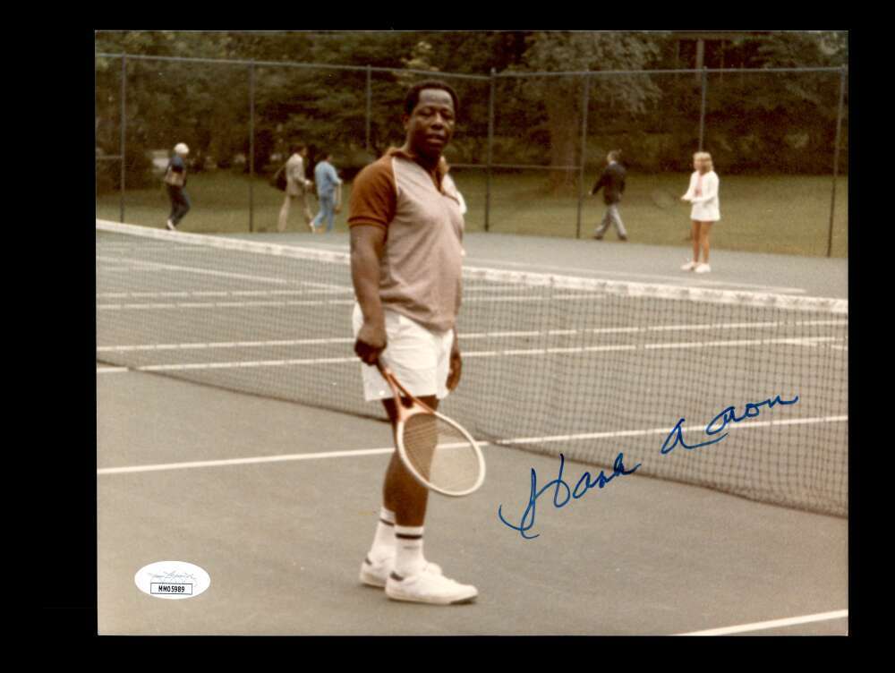 Hank Aaron JSA Coa Signed 8x10 Original Photo Poster painting Autograph