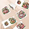 6Pcs Diamond Painting Flower Gnome Greeting Card Set with Envelopes for Birthdays Thanksgiving & Special Occasion