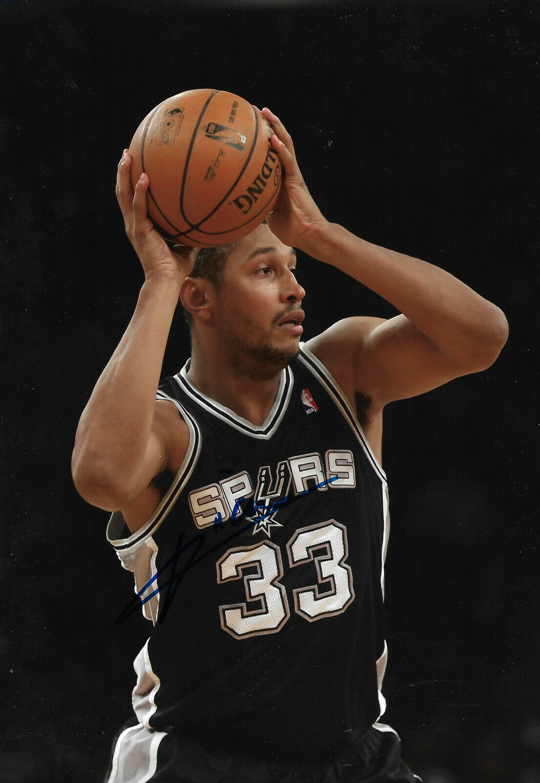 Boris Diaw Spurs NBA signed 8x12 inch Photo Poster painting autograph