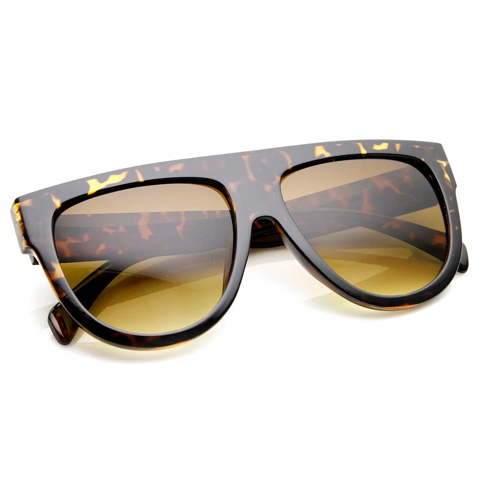 Large Oversized Flat Top Teardrop Frame Aviator glasses