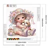 Vie d&rsquo;animaux de compagnie fille-partiel sp&eacute;cial diamant peinture-30 * 30cm