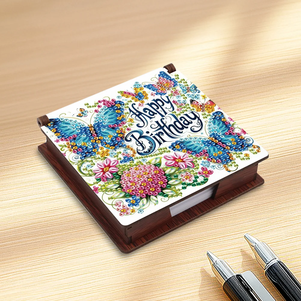 DIY Flower Butterfly Diamond Painting Note Box Paper 160 Sheets of Paper for DIY Art Craft