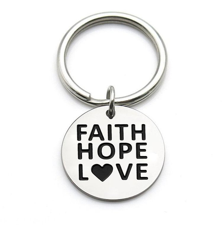 Faith Hope Love Key Chain