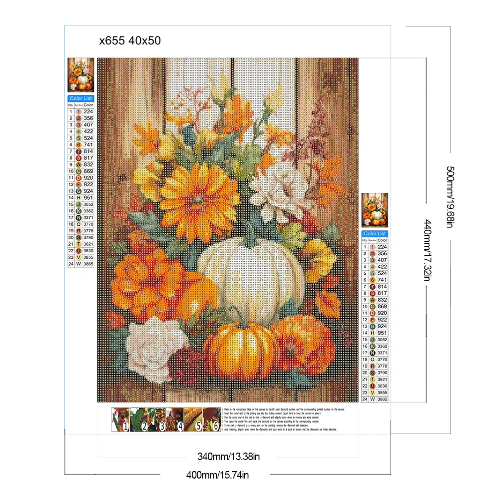 Full Round Diamond Painting 40*50cm - Pumpkin