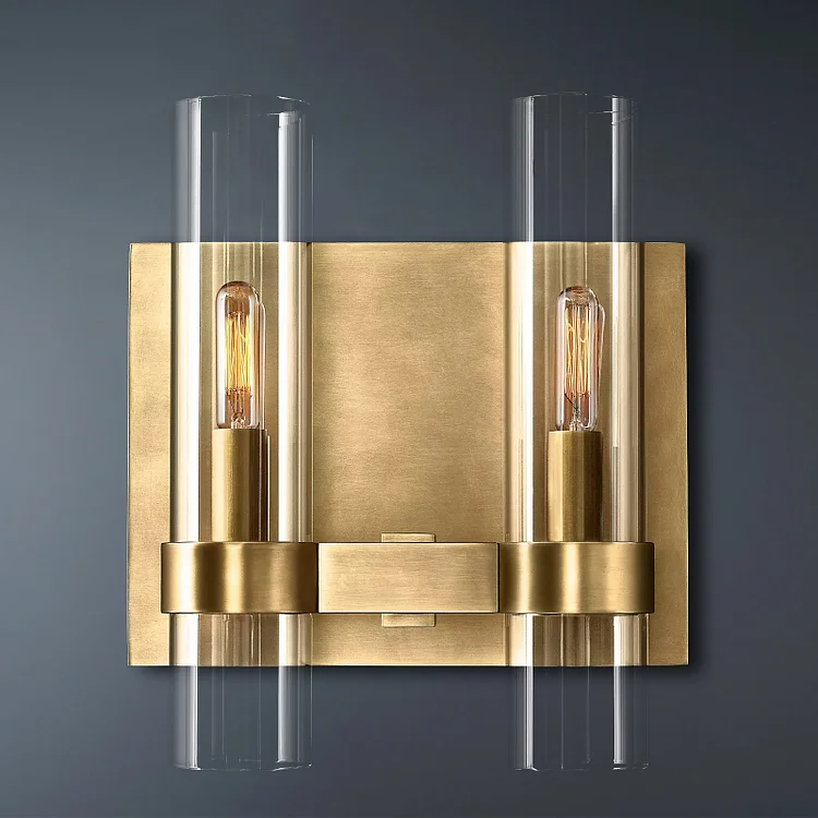 Glass Shaded Ravelle Double Wall Sconce,Wall Lamps For Bedroom Vjlight