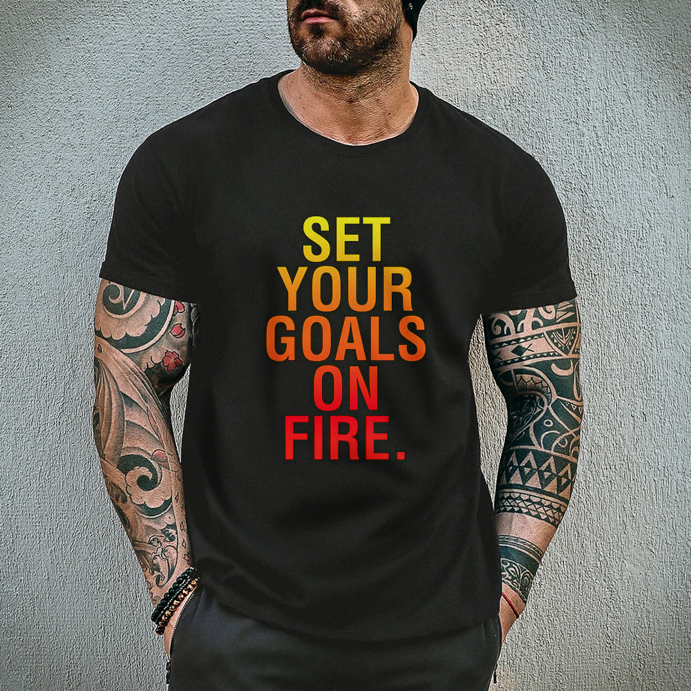 Set Your Goals On Fire Men's T-Shirt