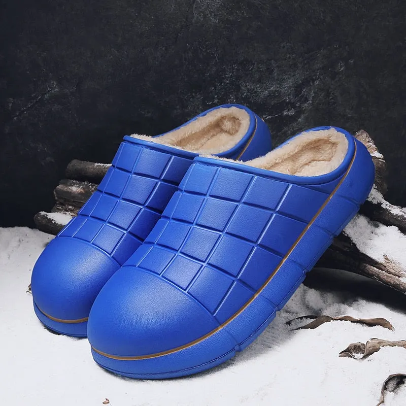 2021 Men's Home Plush Slippers Comfort Soft Warm Slippers Women Thick Bottom Shoes High-quality Indoor Non-slip Couples Zapatos