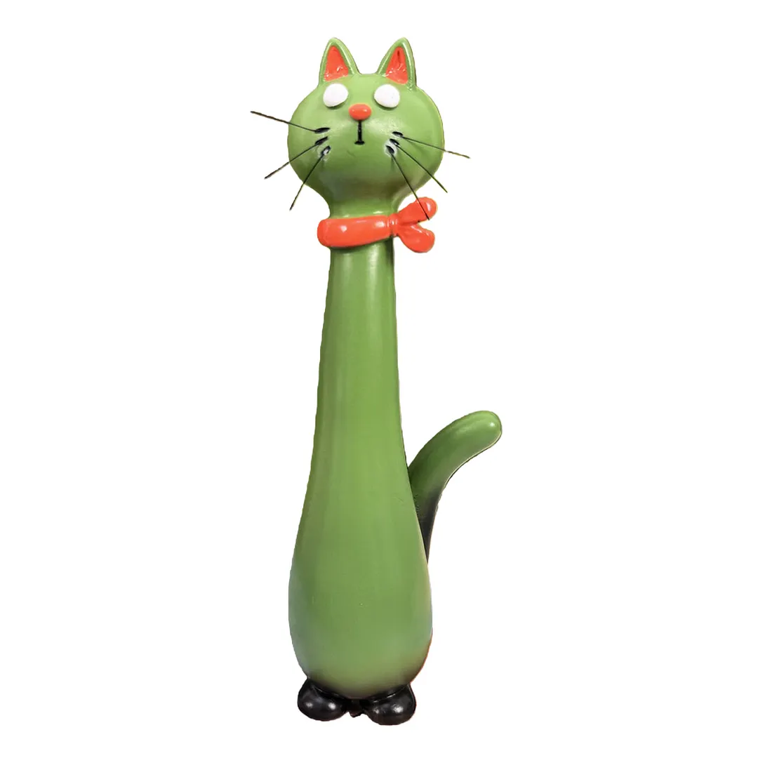 Handcrafted Quirky Cat Vase Modern Whimsical Resin Cat Flower Vase Creative Ornament for Living Room Office Study Home Decoration