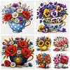 Vase Full 18CT 2 Strands DIY Stamped Cross Stitch Kits for Beginners Adults Home Wall Decor Cross Stitch Art and Crafts Kits 25x25cm tapestrymarket