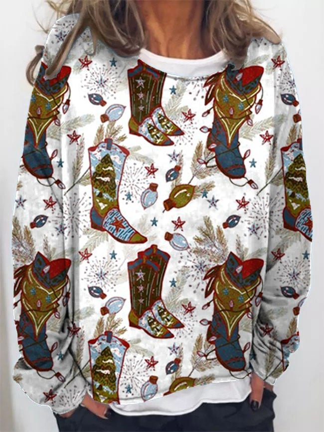 Women'S Western Vintage Print Hoodie