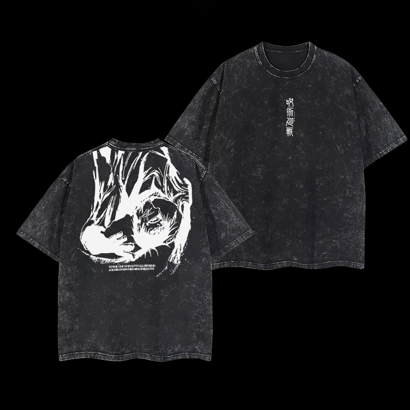 Jujutsu Kaisen Printed Men's Washed T-Shirt