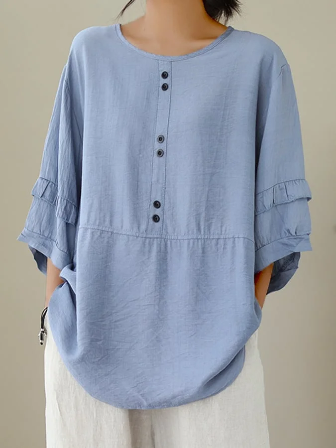 Women's Solid Color Loose Casual Shirt