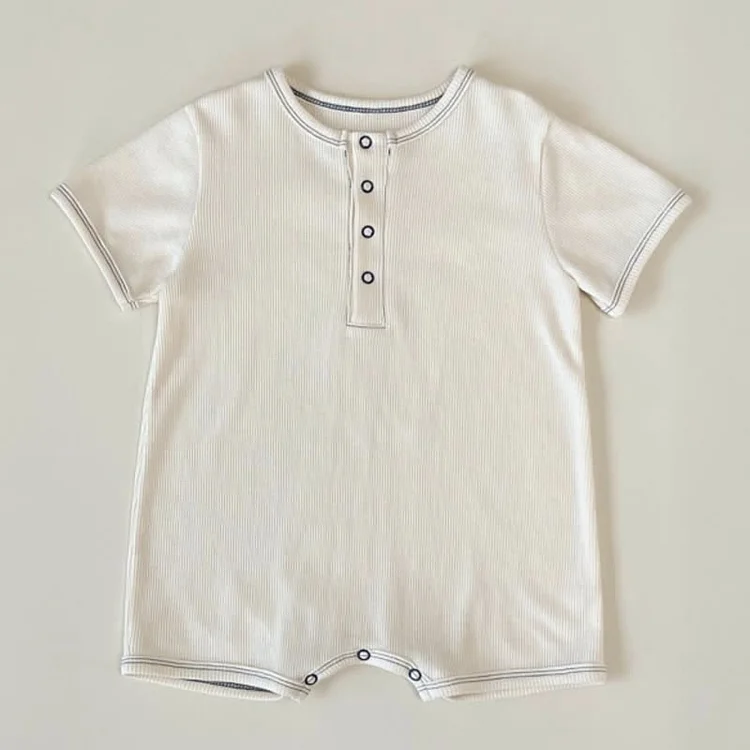 Baby Cream Knitted Casual Romper 