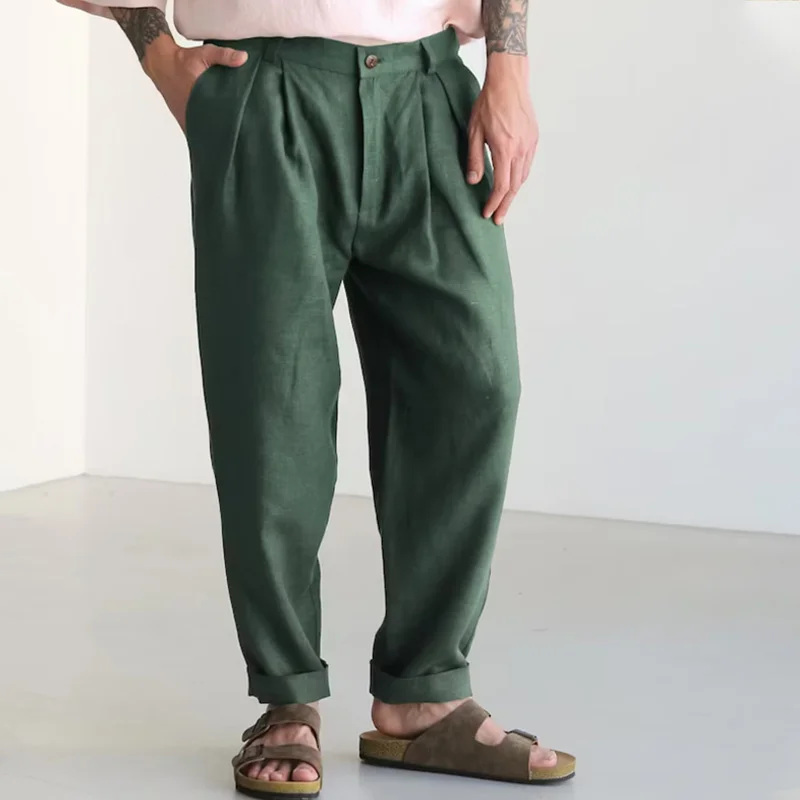 Linen Jogging Pants-inspireuse